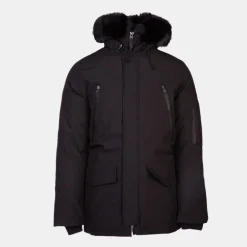 Parka avec capuche fourrée noire curling zippée Homme PARAGOOSE