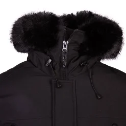 Parka avec capuche fourrée noire curling zippée Homme PARAGOOSE