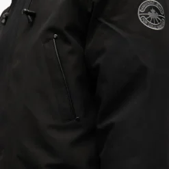 Parka lisse zippée avec capuche fourrée noire mario Homme PARAGOOSE