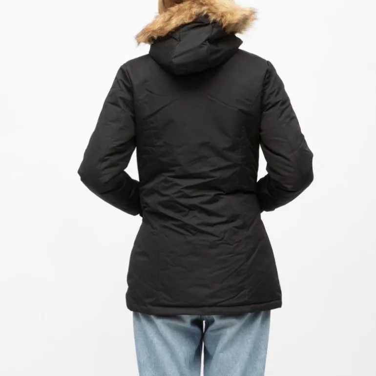 Parka noire beverly avec capuche fausse fourrure beige Femme COMPAGNIE DE CALIFORNIE