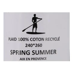 Plaid 240x260cm Mixte SPRING SUMMER Noir