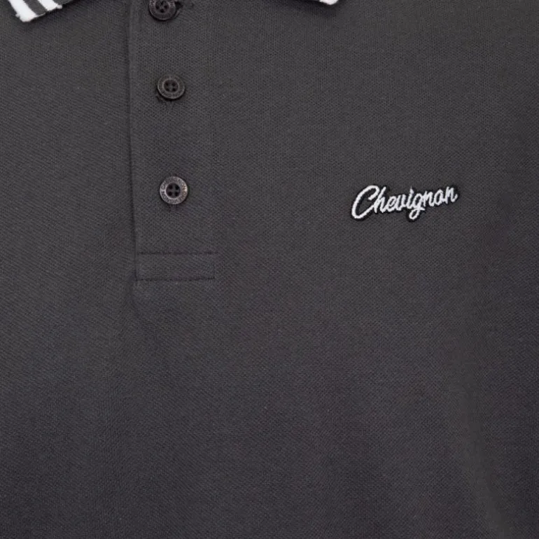 Polo Albus coton avec liserés colorés Homme CHEVIGNON