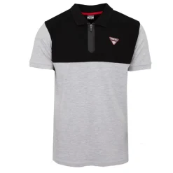 Polo color block col zippé avec logo écusson Homme GEORGES RECH