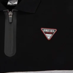 Polo color block col zippé avec logo écusson Homme GEORGES RECH