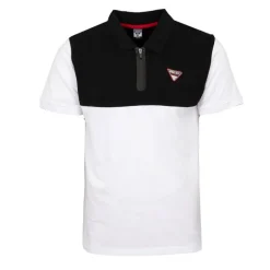 Polo color block col zippé avec logo écusson Homme GEORGES RECH