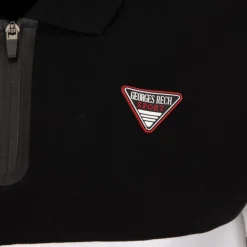 Polo color block col zippé avec logo écusson Homme GEORGES RECH