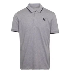 Polo coton chiné liseré manches logo brodé Homme CERRUTI