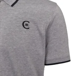 Polo coton chiné liseré manches logo brodé Homme CERRUTI