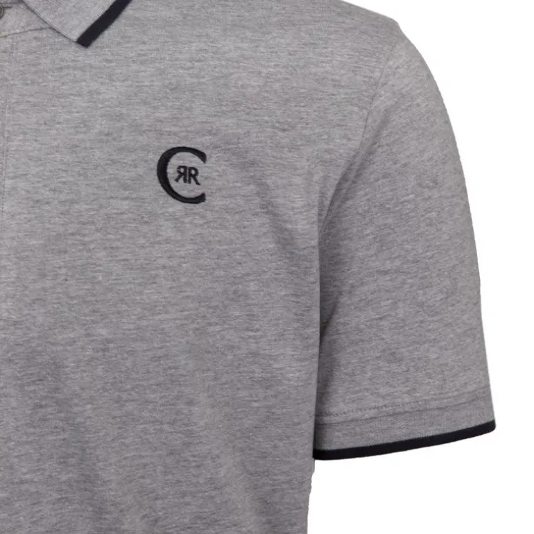 Polo coton chiné liseré manches logo brodé Homme CERRUTI