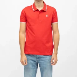 Polo coton chiné liseré manches logo brodé Homme CERRUTI