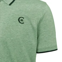 Polo coton chiné liseré manches logo brodé Homme CERRUTI