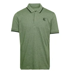 Polo coton chiné liseré manches logo brodé Homme CERRUTI