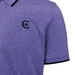 Polo coton chiné liseré manches logo brodé Homme CERRUTI