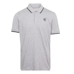Polo coton chiné liseré manches logo brodé Homme CERRUTI