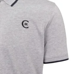 Polo coton chiné liseré manches logo brodé Homme CERRUTI