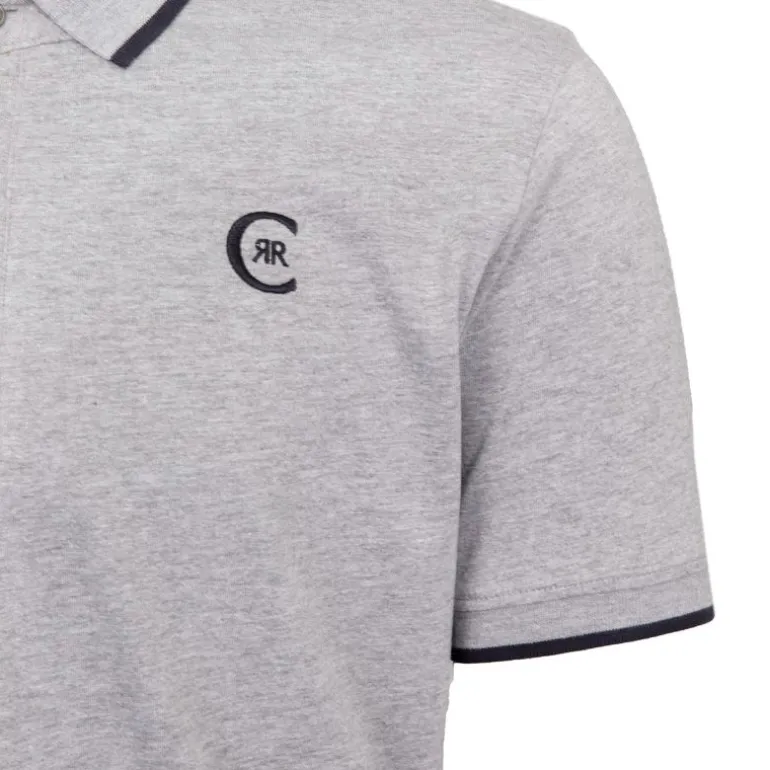 Polo coton chiné liseré manches logo brodé Homme CERRUTI