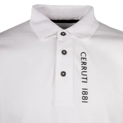 Polo en coton velino logo brodé vertical Homme CERRUTI