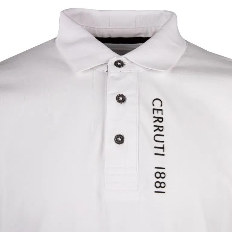 Polo en coton velino logo brodé vertical Homme CERRUTI