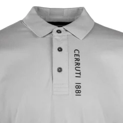 Polo en coton velino logo brodé vertical Homme CERRUTI