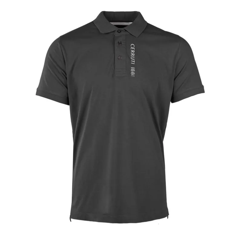 Polo en coton velino logo brodé vertical Homme CERRUTI