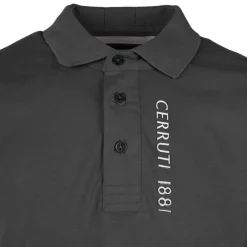 Polo en coton velino logo brodé vertical Homme CERRUTI