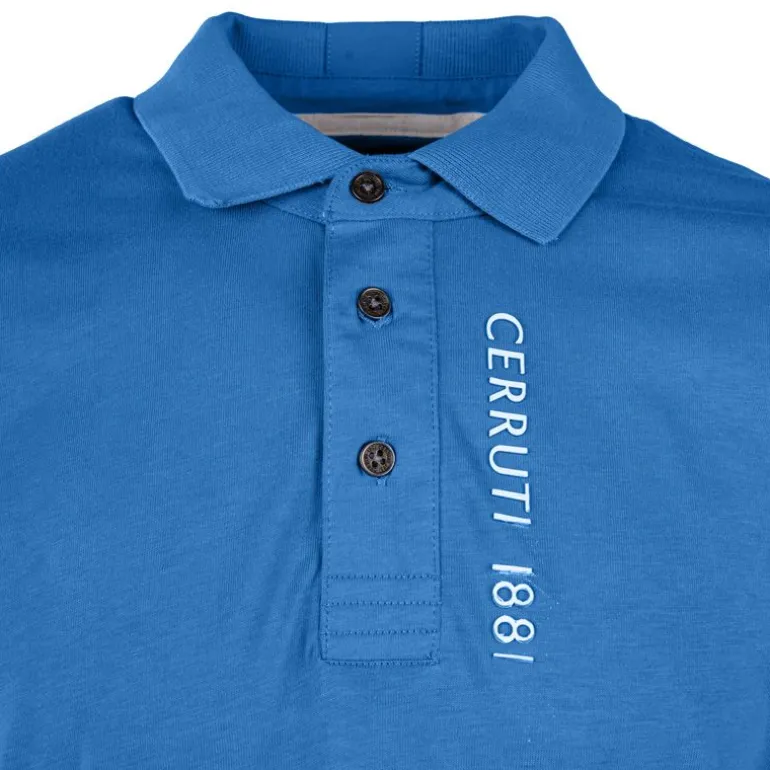 Polo en coton velino logo brodé vertical Homme CERRUTI