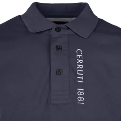 Polo en coton velino logo brodé vertical Homme CERRUTI
