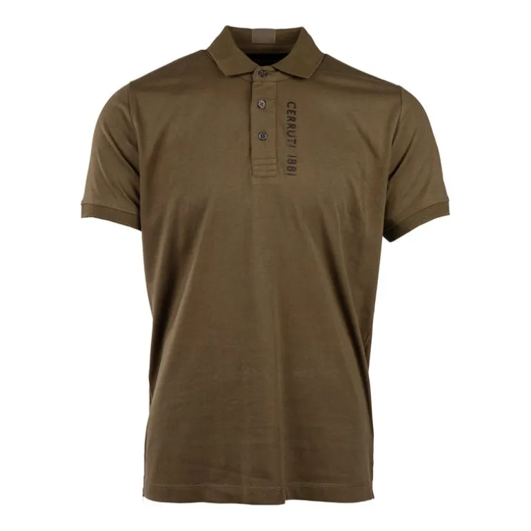 Polo en coton velino logo brodé vertical Homme CERRUTI