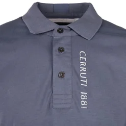 Polo en coton velino logo brodé vertical Homme CERRUTI