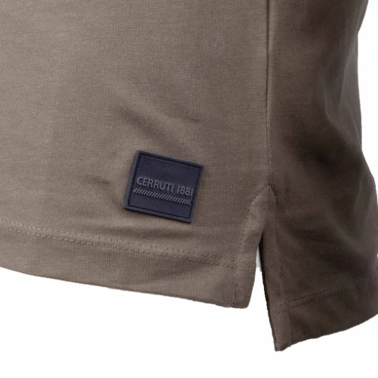 Polo manches courtes coton doux bande logo épaule ballabile Homme CERRUTI