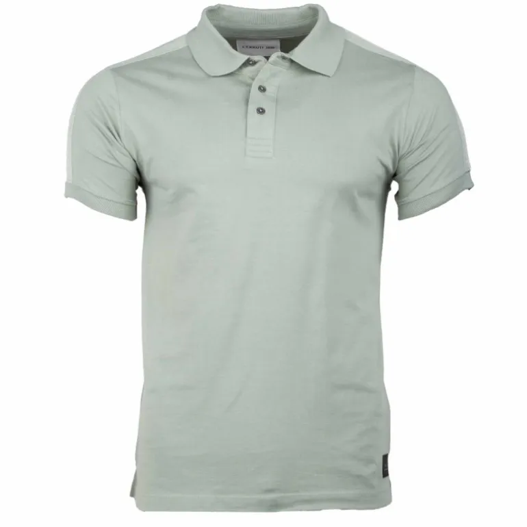 Polo manches courtes coton doux bande logo épaule ballabile Homme CERRUTI