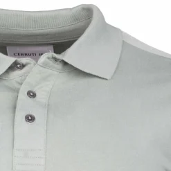 Polo manches courtes coton doux bande logo épaule ballabile Homme CERRUTI