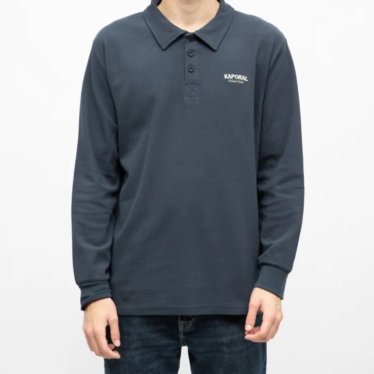 Polo manches longues broderie cote germinal Homme KAPORAL
