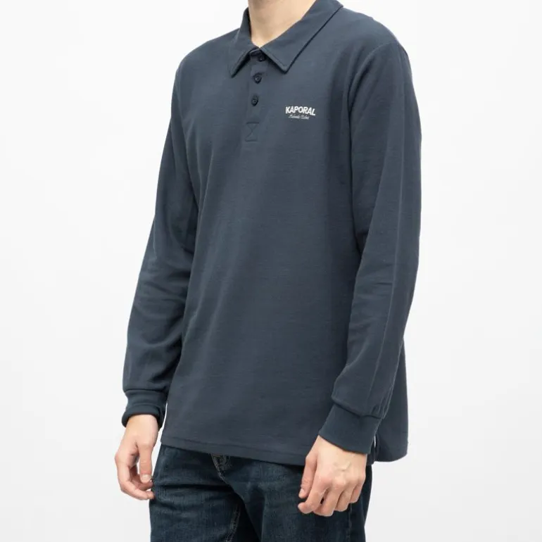 Polo manches longues broderie cote germinal Homme KAPORAL