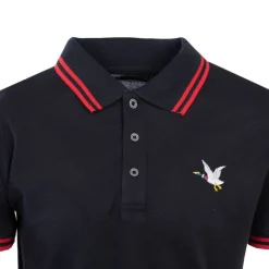 Polo sherman logo coloré brodé avec boutons argentés Homme CHEVIGNON