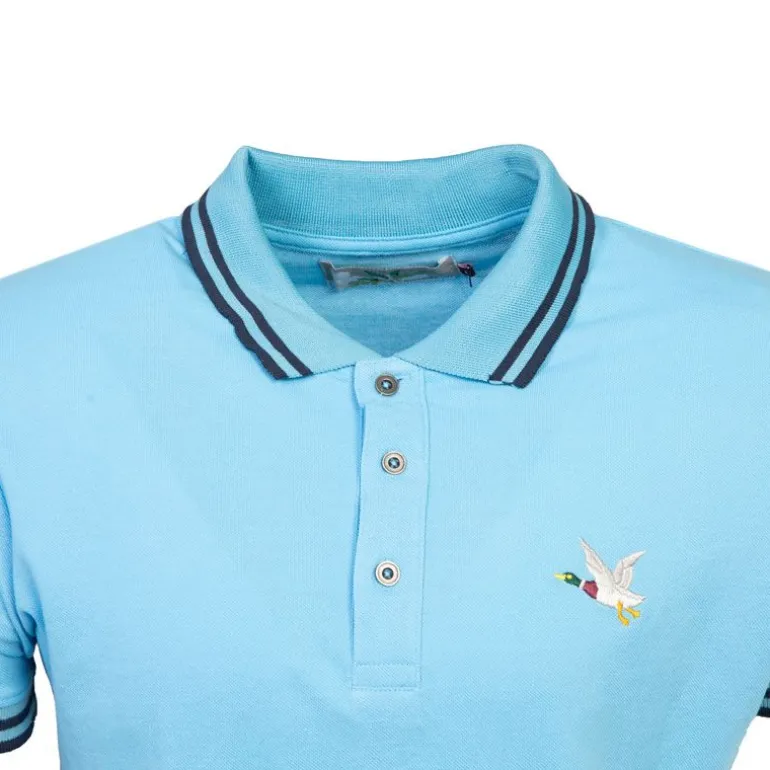 Polo sherman logo coloré brodé avec boutons argentés Homme CHEVIGNON