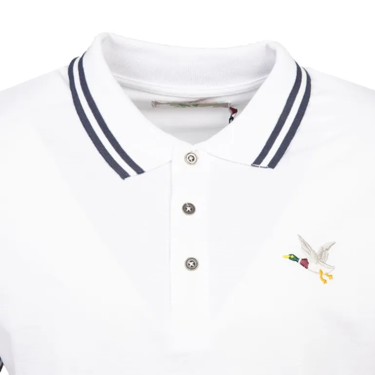 Polo sherman logo coloré brodé avec boutons argentés Homme CHEVIGNON