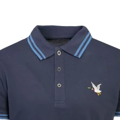 Polo sherman logo coloré brodé avec boutons argentés Homme CHEVIGNON