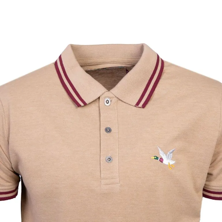 Polo sherman logo coloré brodé avec boutons argentés Homme CHEVIGNON