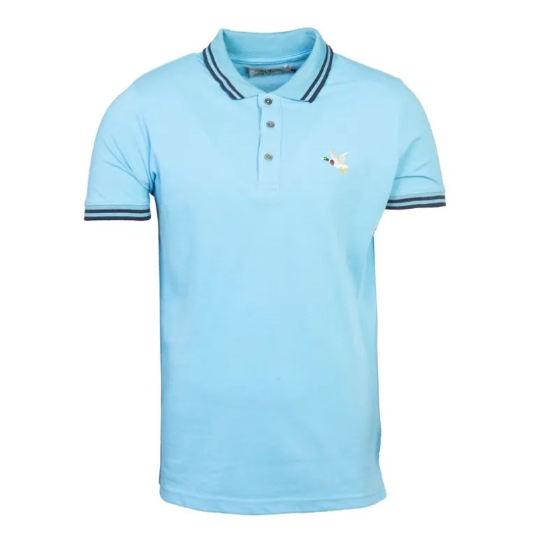 Polo sherman logo coloré brodé avec boutons argentés Homme CHEVIGNON