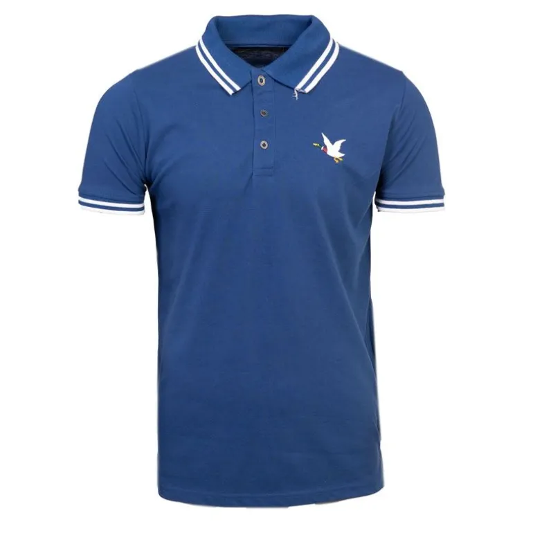 Polo sherman logo coloré brodé avec boutons argentés Homme CHEVIGNON