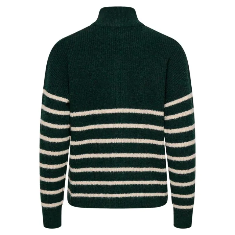 Pull à rayures tokyo fermeture semi-zippée Femme ONLY