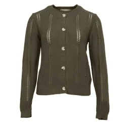 Pull ajouré avec boutons kaki milada Femme LA PETITE ETOILE