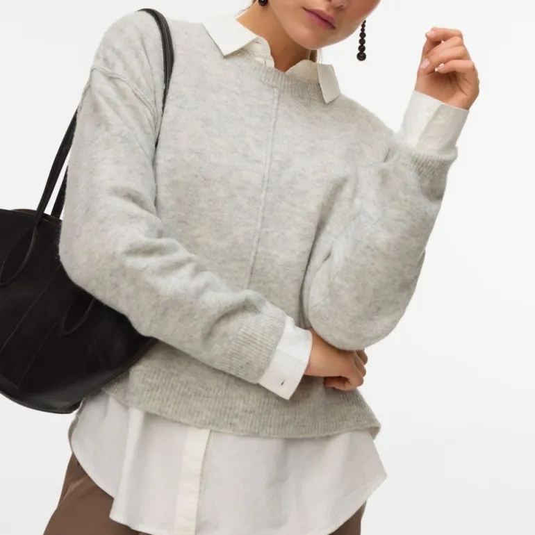 Pull besti col rond regular avec détail couture Femme VERO MODA