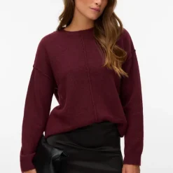 Pull besti col rond regular avec détail couture Femme VERO MODA