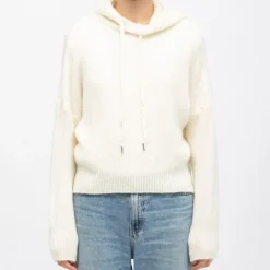 Pull blanc écru maylie à capuche Femme LA PETITE ETOILE