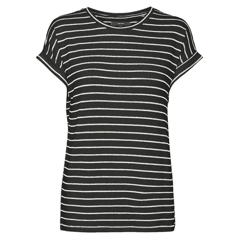Pull Brianna à rayures en maille fine col rond Femme VERO MODA