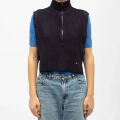 Pull col montant maeva sans manches avec zip Femme LA PETITE ETOILE