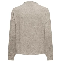 Pull col montant maille fine beige Femme JDY