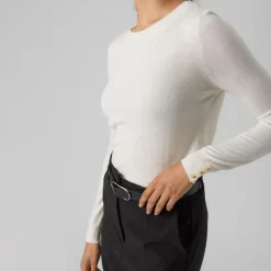 Pull col rond bouton poignet maille fine Femme VERO MODA